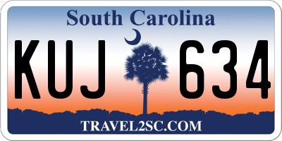 SC license plate KUJ634
