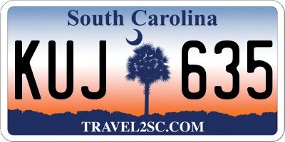 SC license plate KUJ635