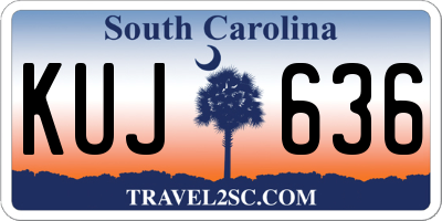 SC license plate KUJ636
