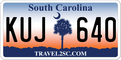 SC license plate KUJ640