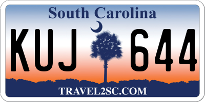 SC license plate KUJ644