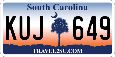 SC license plate KUJ649