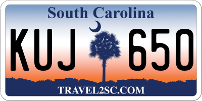 SC license plate KUJ650