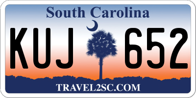 SC license plate KUJ652