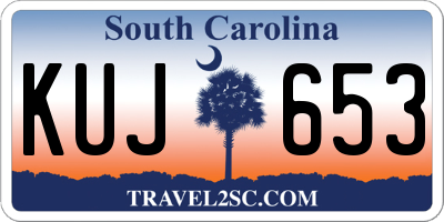 SC license plate KUJ653