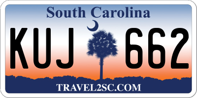 SC license plate KUJ662
