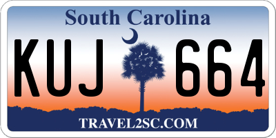 SC license plate KUJ664
