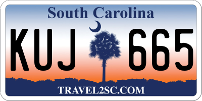 SC license plate KUJ665