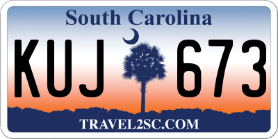 SC license plate KUJ673