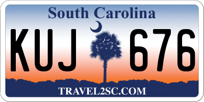 SC license plate KUJ676