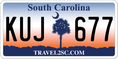 SC license plate KUJ677