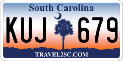 SC license plate KUJ679