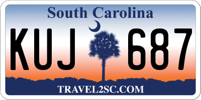 SC license plate KUJ687