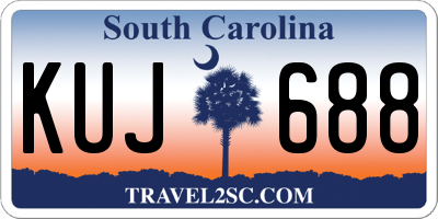 SC license plate KUJ688