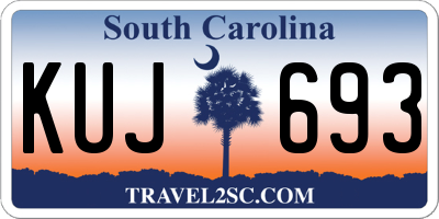 SC license plate KUJ693