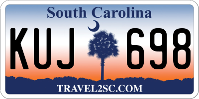 SC license plate KUJ698