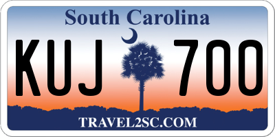 SC license plate KUJ700