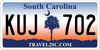 SC license plate KUJ702