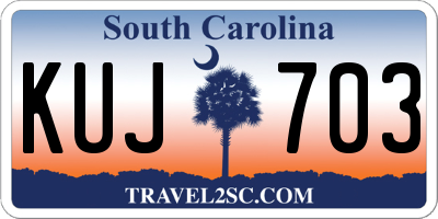 SC license plate KUJ703