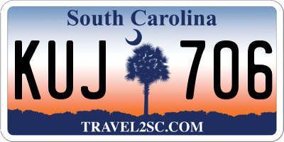 SC license plate KUJ706