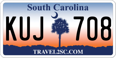 SC license plate KUJ708