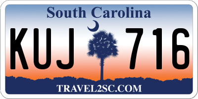 SC license plate KUJ716