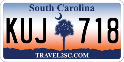 SC license plate KUJ718