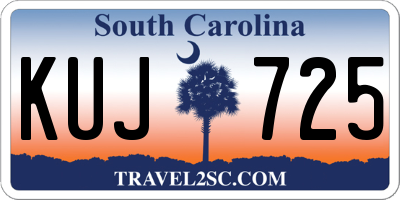 SC license plate KUJ725