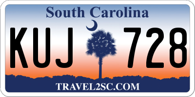 SC license plate KUJ728