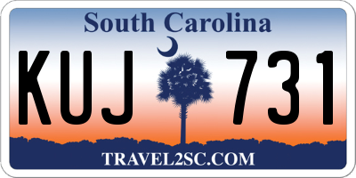 SC license plate KUJ731