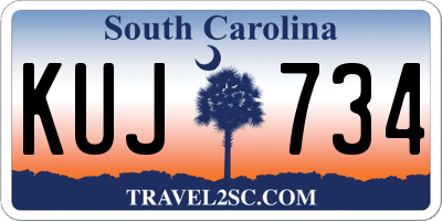 SC license plate KUJ734