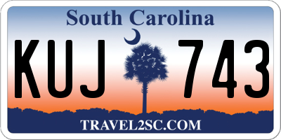 SC license plate KUJ743