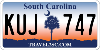 SC license plate KUJ747