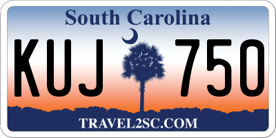 SC license plate KUJ750