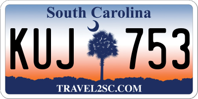 SC license plate KUJ753