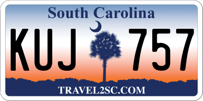 SC license plate KUJ757