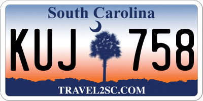 SC license plate KUJ758