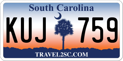 SC license plate KUJ759