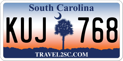 SC license plate KUJ768