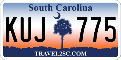 SC license plate KUJ775
