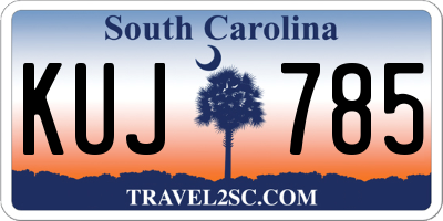 SC license plate KUJ785