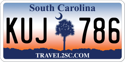 SC license plate KUJ786