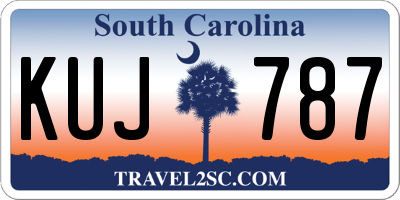 SC license plate KUJ787