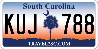 SC license plate KUJ788