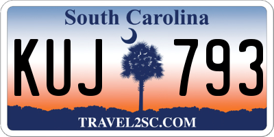 SC license plate KUJ793