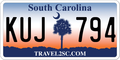 SC license plate KUJ794