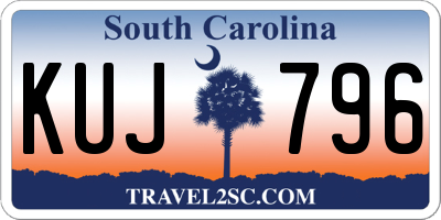SC license plate KUJ796