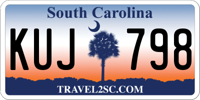SC license plate KUJ798