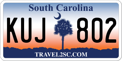 SC license plate KUJ802