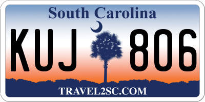 SC license plate KUJ806